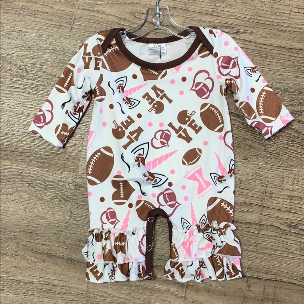 Unicorn football romper